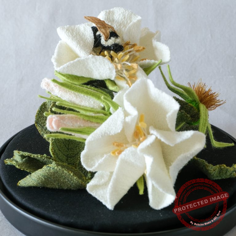 Bumblebee & Roses by Tracey Lawko