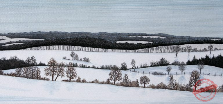 Glen Huron Hills in Winter by Tracey Lawko