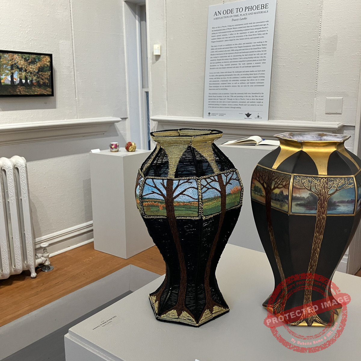 Installation with Phoebe Watson's Black Vase