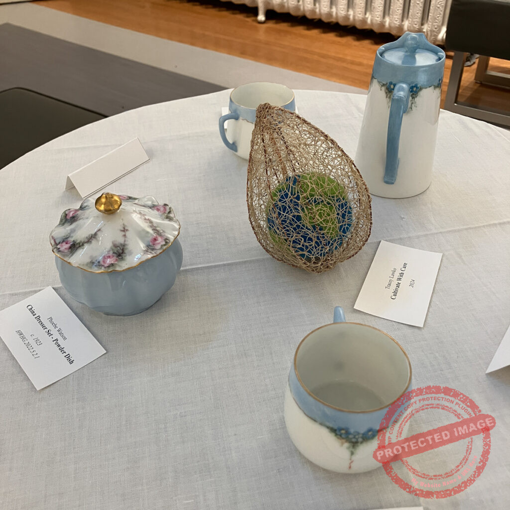 Installation with Phoebe Watson china at Homer Watson House & Gallery 2026