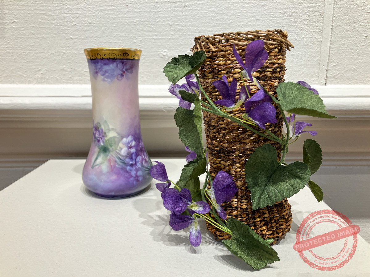 "Violets Vase" with Phoebe Watson's "Small Purple Vase"